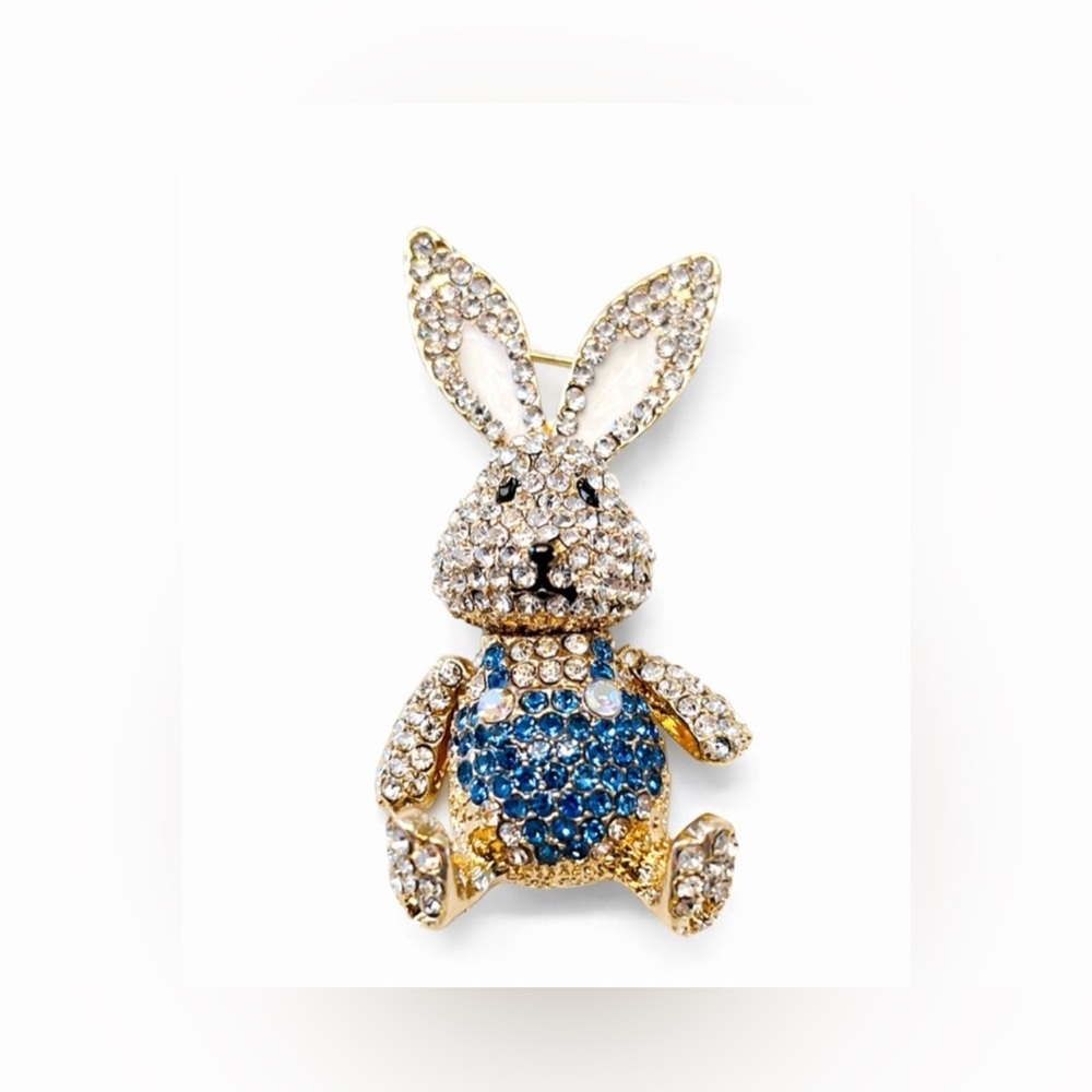 Gold Tone Bunny Brooch
